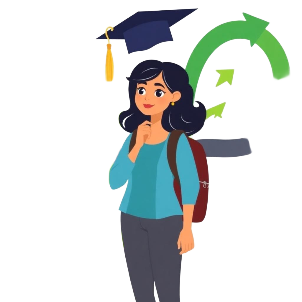 Estudante decidindo caminhos de carreira